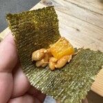 大衆食堂みゆき - 海苔は半分サイズに切って