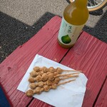 吉備子屋 - 縁台に座ってお茶と