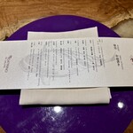 IL TEATRINO DA SALONE - お品書き