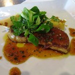 Hungarian foie gras poiled with balsamic sauce