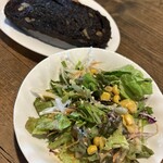 木旺舎 - ランチセットのサラダとパン