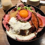 焼肉 大松屋 - ローストビーフ丼！肉２倍！ご飯大盛！