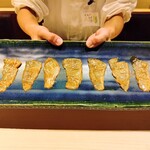 銀座うち山 - 調理前の素材見せ