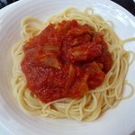 バーンズ・キッチン - 本日のランチ \1,500のスパゲティ（ベーコンとアスパラのトマトソース）