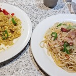ロビン - ペペロンチーノスパゲティとドライカレー