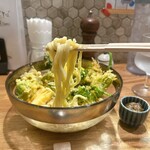 海老丸らーめん - 春の天ぷら  貝とジェノベーゼまぜそば＠2,000円（税込）