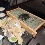 へぎそば匠 渋谷文化村通り店 - へぎ蕎麦と天麩羅盛合せ