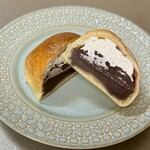 パン ドゥ シュクレ - パン屋のまんじゅう    こし餡断面