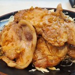 まるやま食堂 - リブロースしょうが焼(近景)