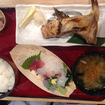 Tsukiji Shokudou Genchan - ぶりかま刺身定食