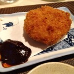 mass かまどのある家 酒をよぶ食卓 - 佐助豚メンチカツ