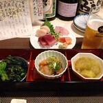 mass かまどのある家 酒をよぶ食卓 - 前菜とお造り
