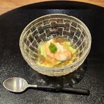 炭焼き成吉思汗 いし田 - 王様 アスパラのプリンと サフォーク コンソメのジュレ