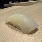 鮨 にし岡 - スミイカ（淡路島）　海水と酢橘で