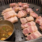 맛찬들 왕소금구이 - 切り分け