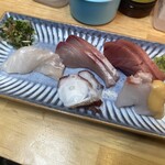 魚塚 - 本日の刺身5点盛り1000円
