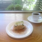 北鎌倉 欒カフェ - 抹茶のテリーヌ、コーヒー