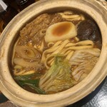 四代目鍵三郎宮きしめん - 名古屋コーチンみそ煮込みきしめん(卵なし)