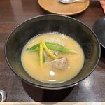 酒亭 田中 - 白湯スープのお椀（酒亭 田中）2024.11