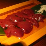 山吹 - 鶏の生肝、造りで