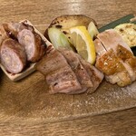 風和利 - 炭焼の盛り合わせ