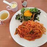 NICO CAFE - ナポリタンスパゲッティ（サラダ，スープ付き）