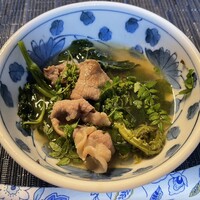 柚木元 - 信州天然山菜と木の芽花山椒鍋（天然極上猪肉）