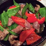 パブリックハウス ブラボー! - 砂ずりピーマン。ビールによく合う、特にIPAにオススメの一品。