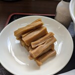 自家製麺 らぁ麺はち - 追加メンマ✨️極太タイプです♪