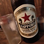 西成はぎちゃ名前のないおでん屋 - 赤星(大瓶)