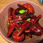 老虎菜 - 取り出したトウガラシスパイス