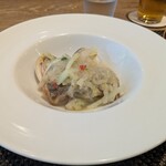 東京チャイニーズ 一凛 - はまぐりと真鱈の発酵唐辛子炒め