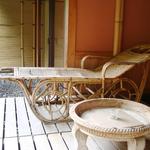 明神館 - 2014年8月：部屋の露天風呂のテラス