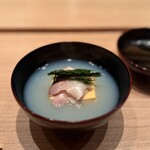 わたなべ - ハマグリと玉子豆腐のお椀