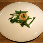 スガハラ - 北海道 野付半島 帆立 + スナップエンドウ + 茎ブロッコリー