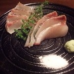 美の - (8/15)お刺身（シマアジ、真鯛）