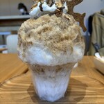 柿葉茶専門店SOUSUKE byほうせき箱 - SOUSUKE 通年人気の定番商品¥1,250柿の葉茶薪火シロップ+塩ミルクシロップ+チーズクリーム+柿の葉茶ゼリー+mixナッツ+蜂蜜+鹿さんクッキー