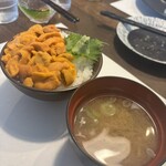 ウニツウmasa - 北方四島産塩水バフンウニ定食　3500円