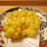 懐石 斉藤 - とうもろこしの掻き揚げ