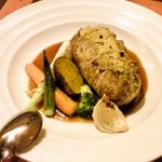 ワイン＆料理 竹八 - 豚足の煮込み クレピネット包み焼き1700円