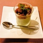 ワイン＆料理 竹八 - 夏向きのお通し ズッキーニのムースとラタトゥイユ