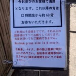 手打ちそば 根津 鷹匠 - 待ち時間の目安