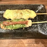 やきとり 松吉 - ささみチーズ、梅肉