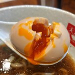 麺処 天川 - 味玉　黄身がトロトロでした！