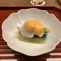 木山 - 帆立の黄身ソースかけ