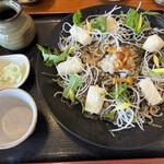 そば処みよし - あげ餅そば、冷たい、大盛り！