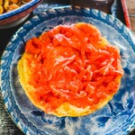 ヨコクラうどん - 紅生姜天