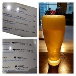 Sutekihausuhachi - 3500円のコースをいただきました。まずは生ビールを・・