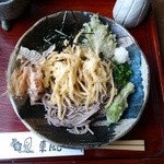 Kochi - ごぼうのかき揚げ冷やしぶっかけ