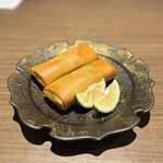 私房菜 吉田 - アオリイカと大葉の春巻き